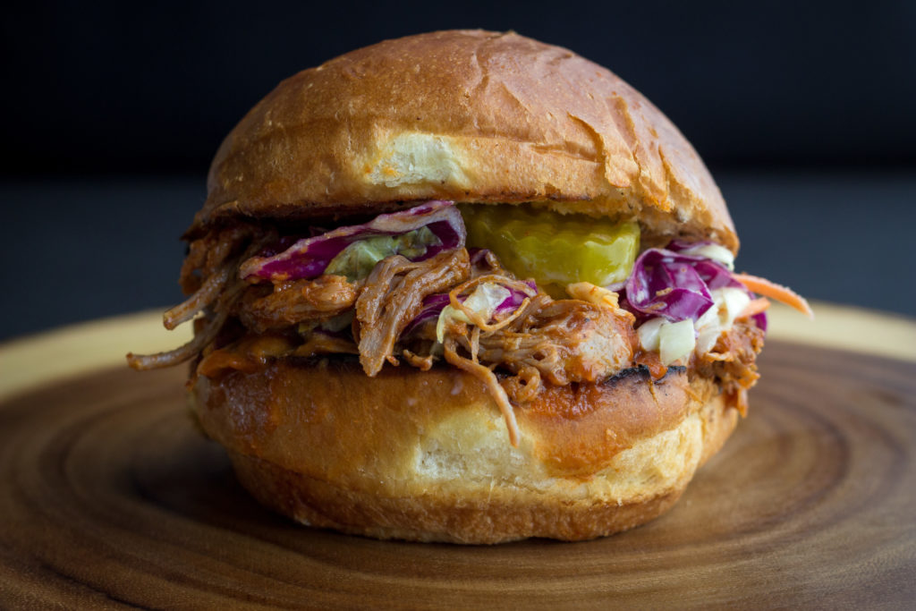 Closeup look of BBQ Pork Sandwich